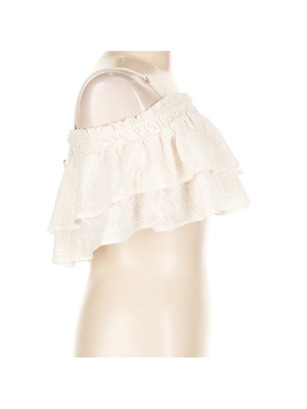 Tularosa Stella Lace Boho Ruffle Crop Top Women’s Large - Picture 4 of 7